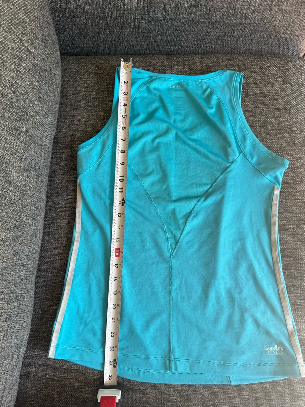 Blue Adidas Climacool Workout Tank Top With Racerback - Picture 8 of 11